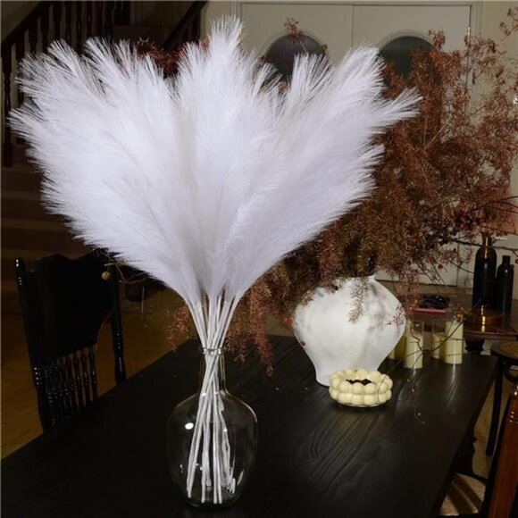 Faux Pampas Grass, 9PCS Pompas, Large Pampas Grass, 38'' Tall Pampas Grass - Picture 5 of 7